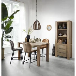 Bartafel Valvola 140x80 acaciahout smoked brown