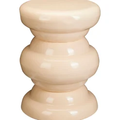 Bijzettafel Carapelle Ijzer 32 cm rond lichtgeel