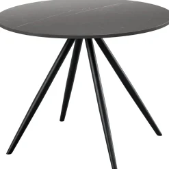 Bijzettafel Cercio Keramiek 60 cm rond zwart