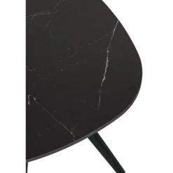 Bijzettafel Fitura Keramiek 60x60 cm vierkant zwart
