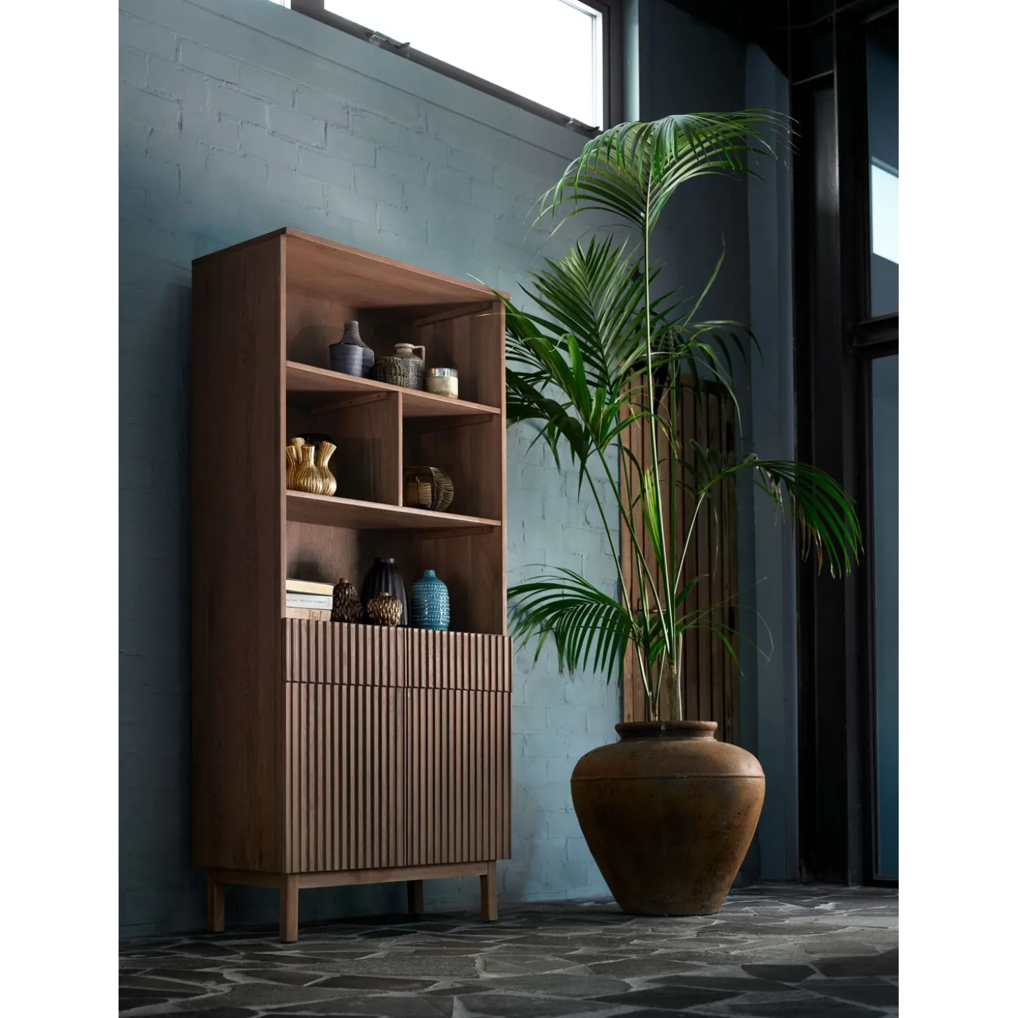 Boekenkast Arrosto Eikenhout 203x90x45 cm Dark Roast