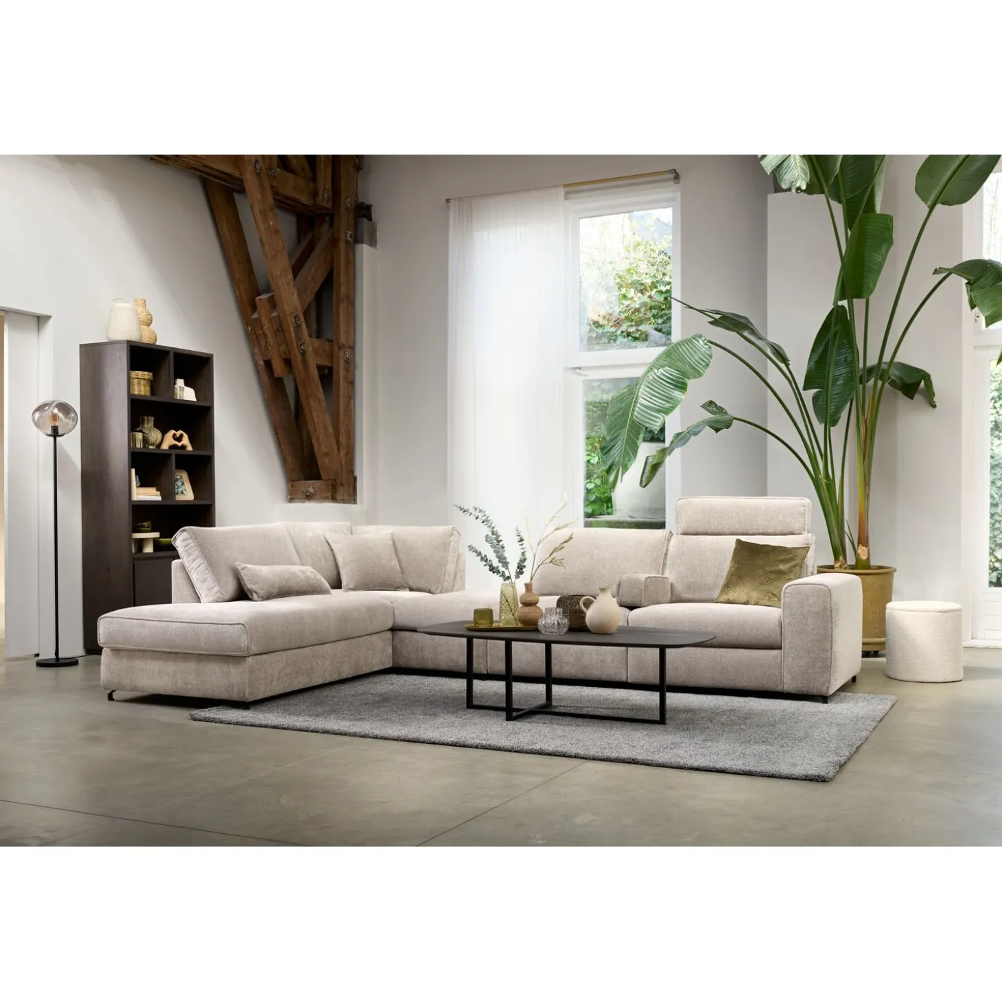 Boekenkast Lavio (86 cm) eiken grafiet