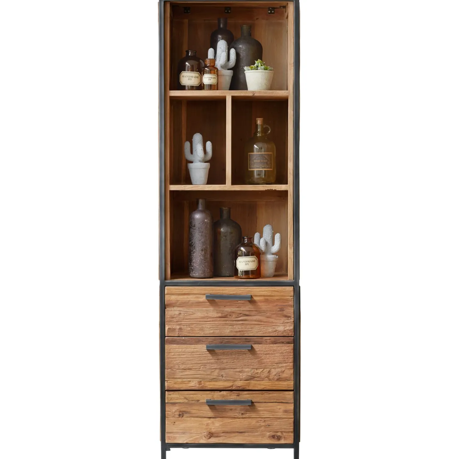 Boekenkast ROMARO (55 CM) teakhout mix rough