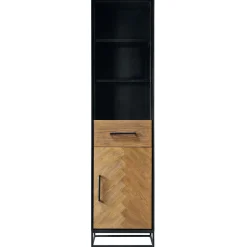 Boekenkast Vinito (49 CM) eiken fineer zwart naturel