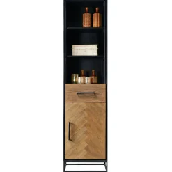 Boekenkast Vinito (49 CM) eiken fineer zwart naturel