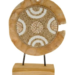 Decoratiebeeld Diveria Teakhout met vormpjes