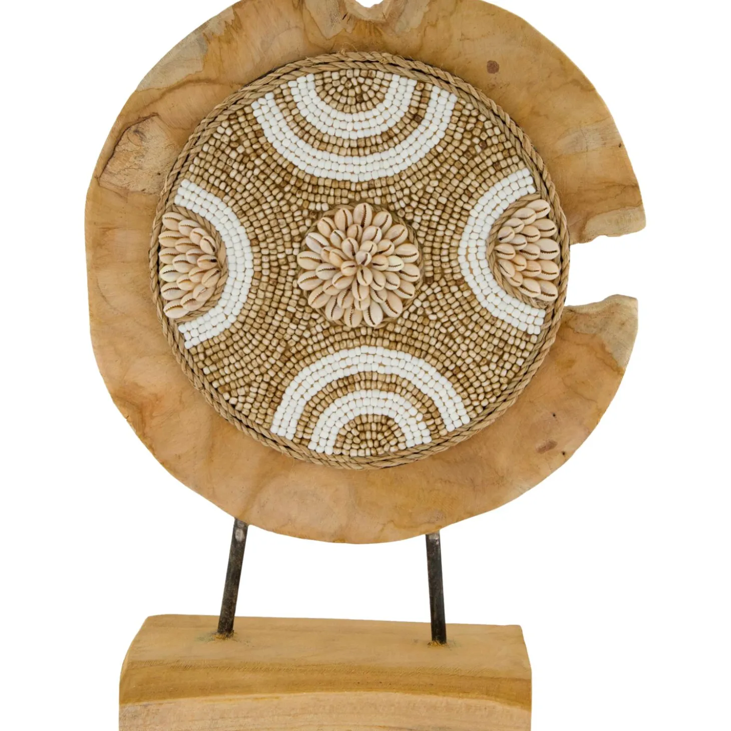 Decoratiebeeld Diveria Teakhout met vormpjes
