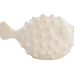 Decoratiebeeld Mannu Vis keramiek beige small