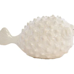 Decoratiebeeld Mannu Vis keramiek beige large