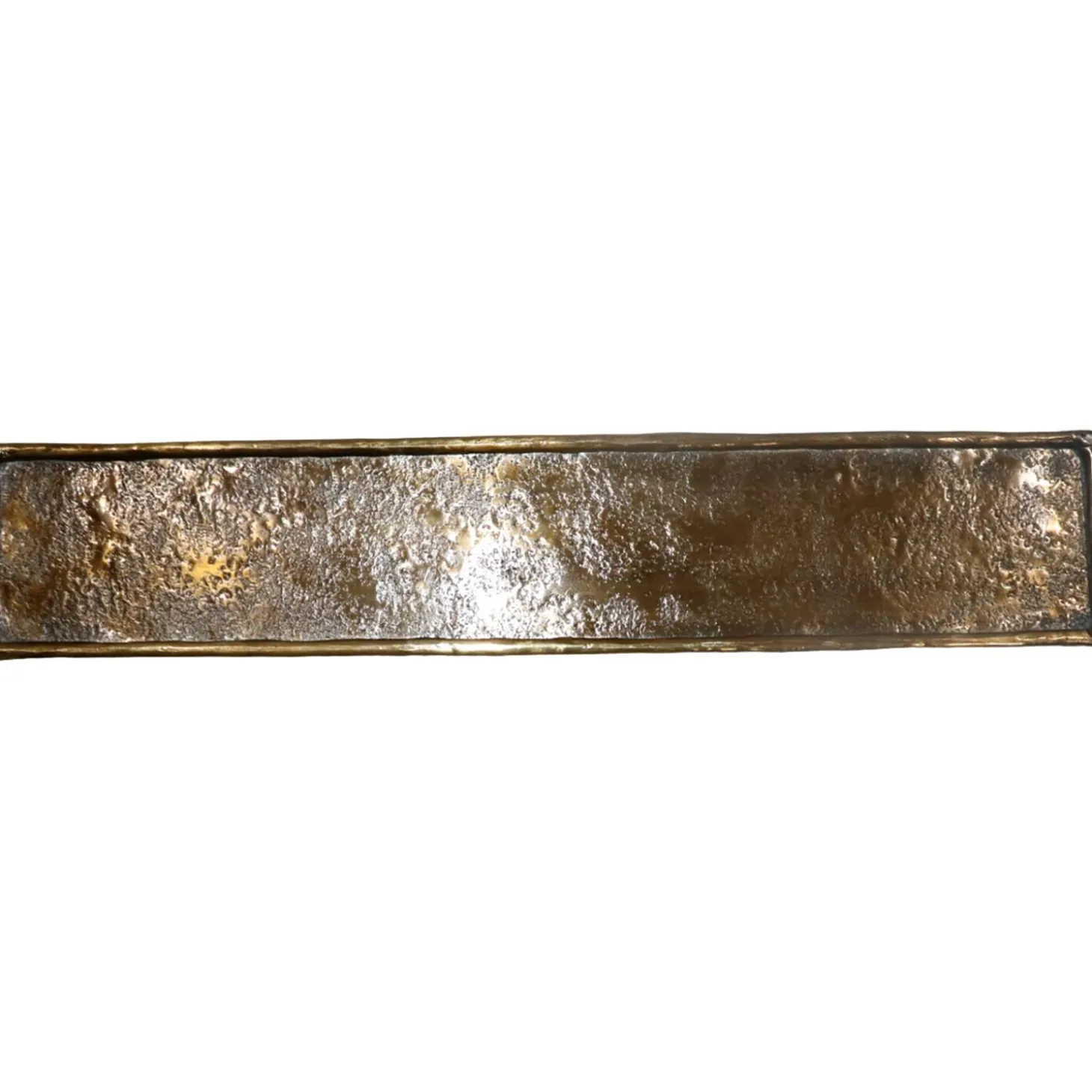Decoratieschaal Trebbia 7,5x38 cm rechthoekig brons