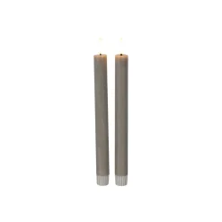 Dinerkaars Benevento LED large grijs rond set van 2