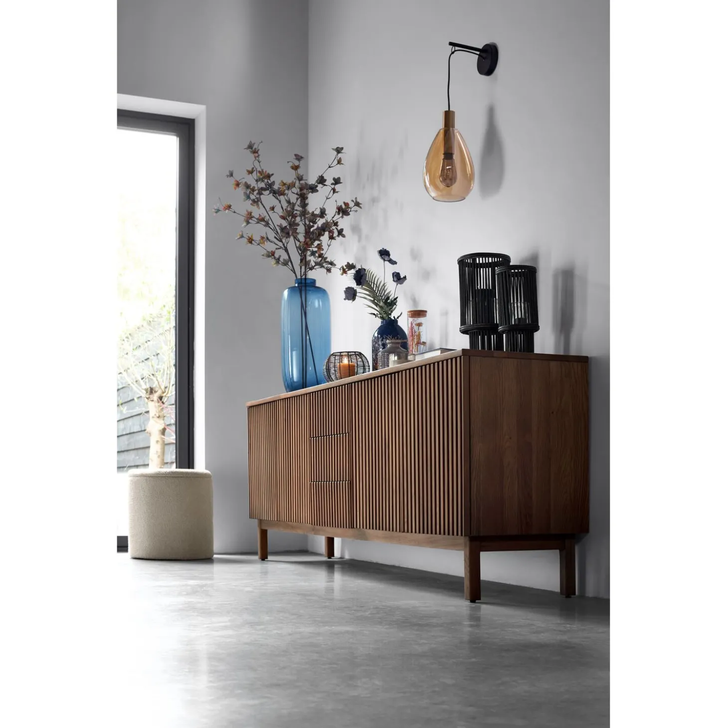 Dressoir Arrosto Eikenhout 76x225x45 cm Dark Roast