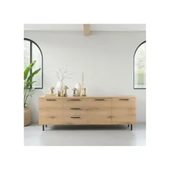 Dressoir Paranno 77x220x42 cm bruin