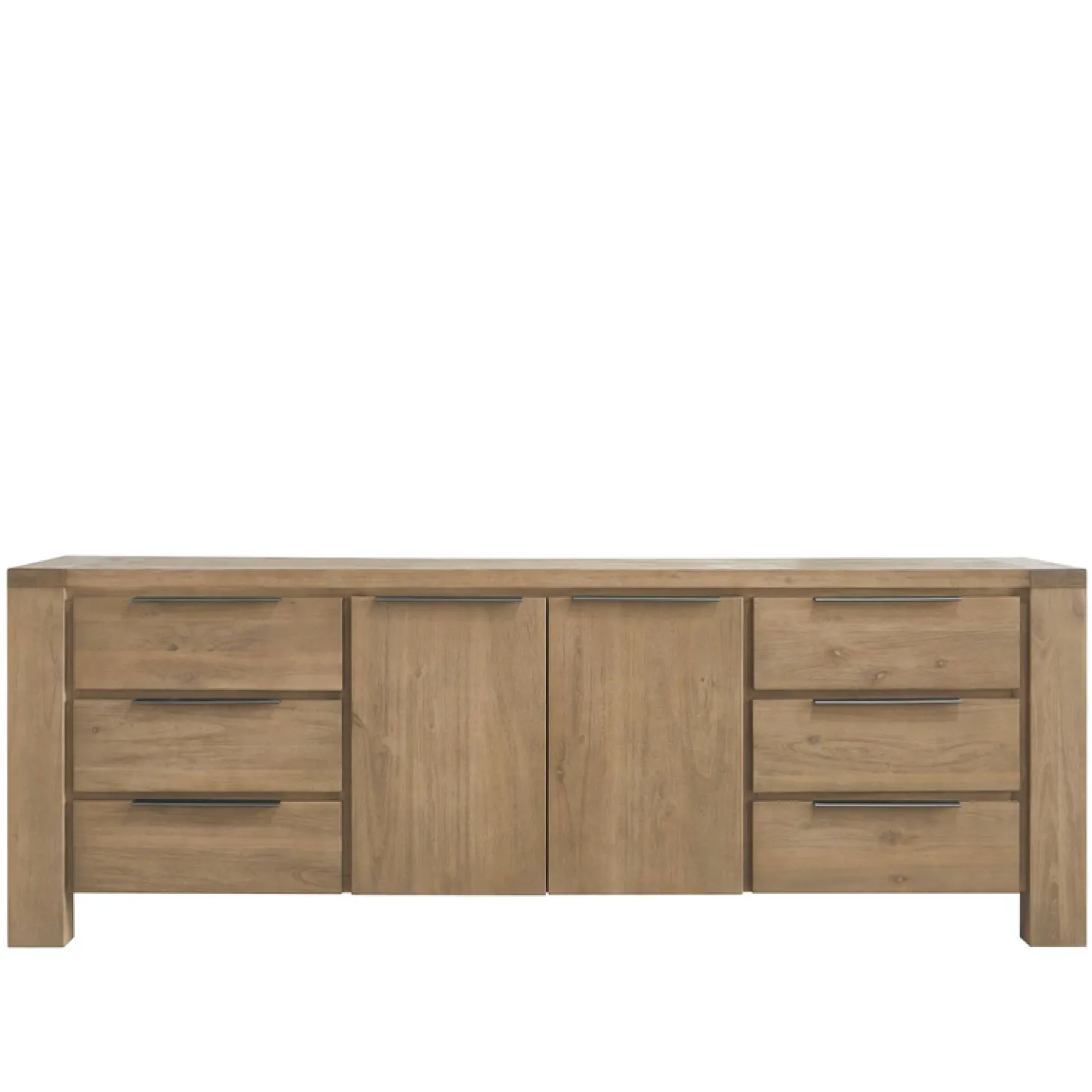 Dressoir Valvola (222 cm) acaciahout smoked brown