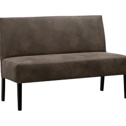 Eetkamerbank Avanza 130 cm microleder donkergrijs