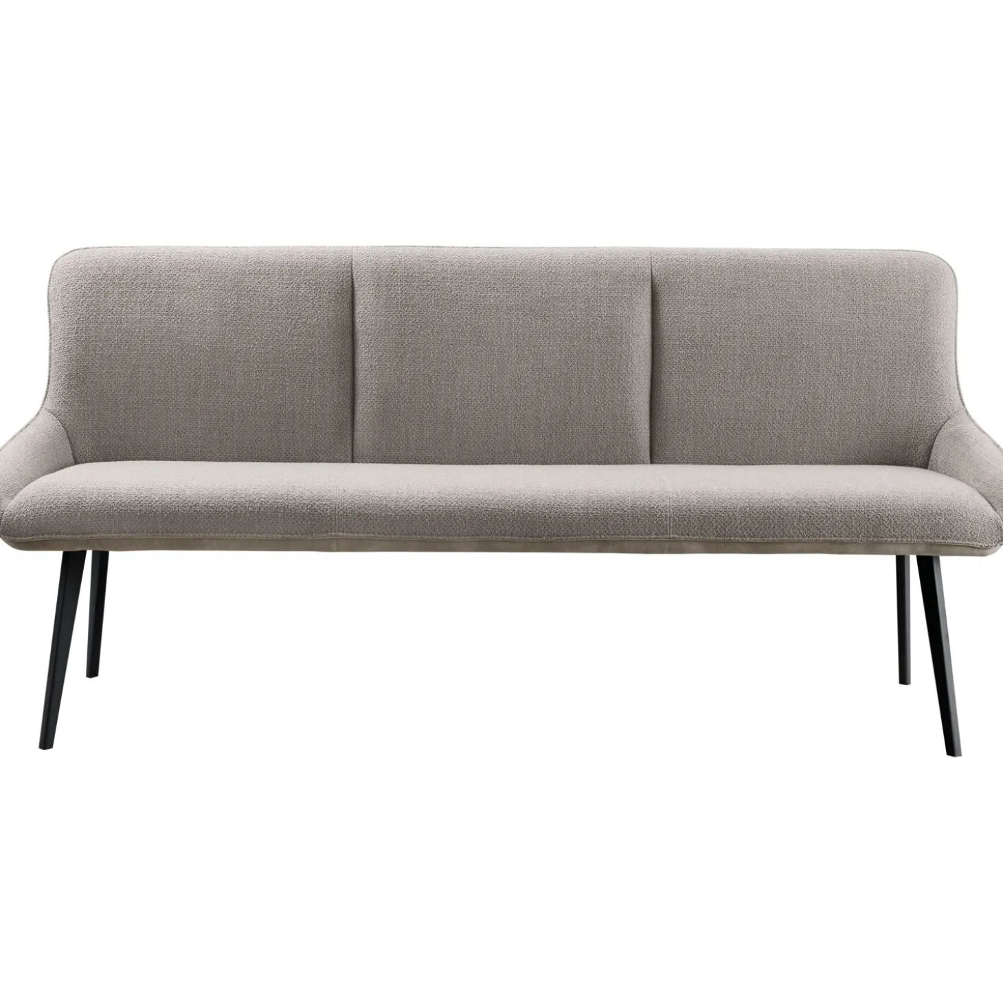 Eetkamerbank Ceno 190 cm combi stof grijs