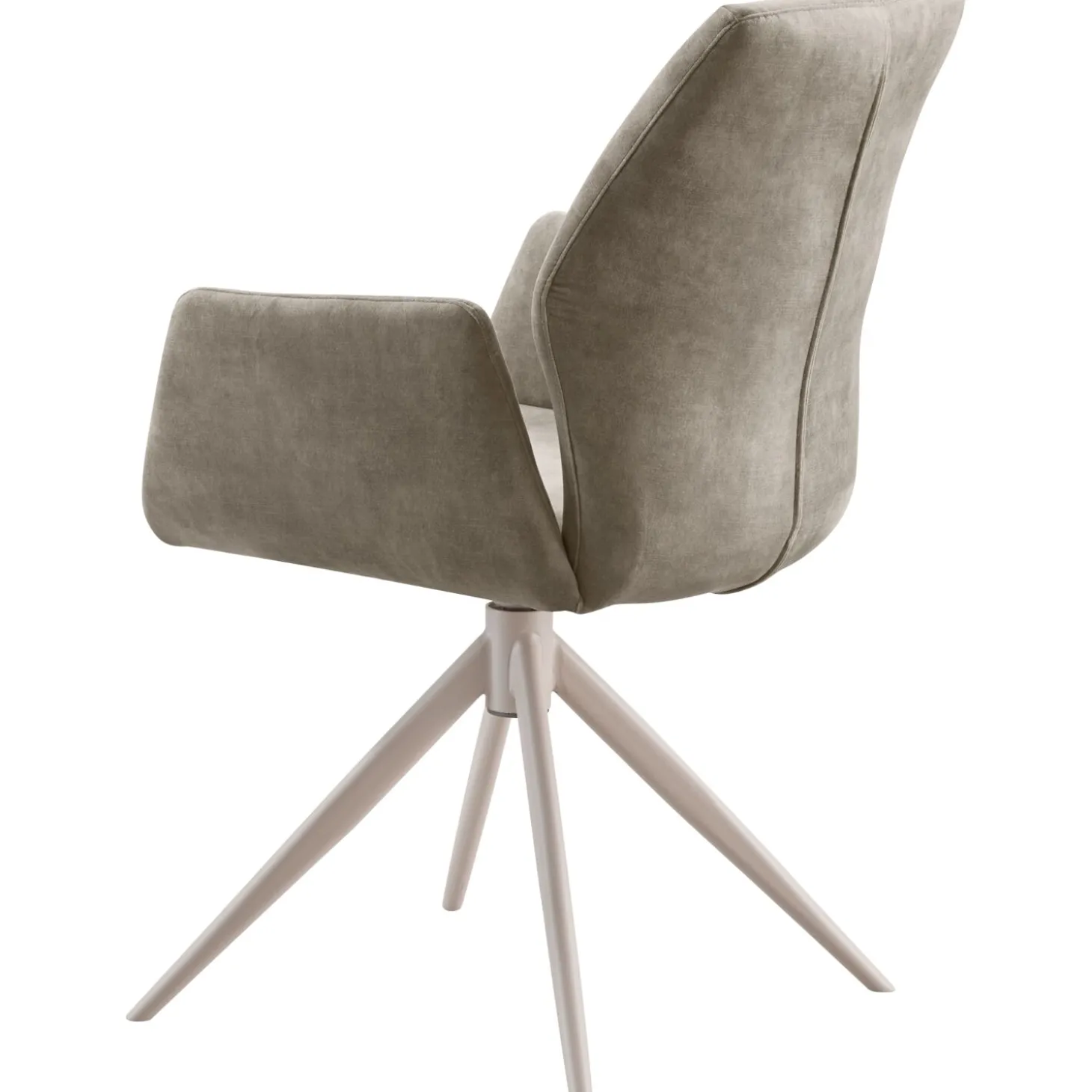 Eetkamerstoel Faido Velvet beige poot grijs