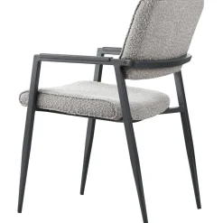 Eetkamerstoel Jisca Bouclé grijs