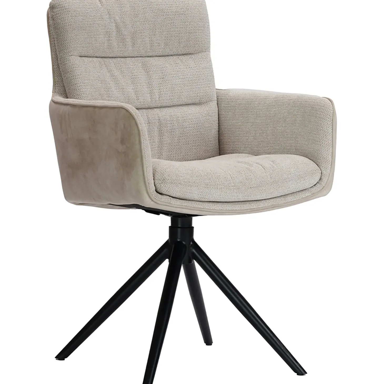 Eetkamerstoel Letta Draaibaar velvet beige