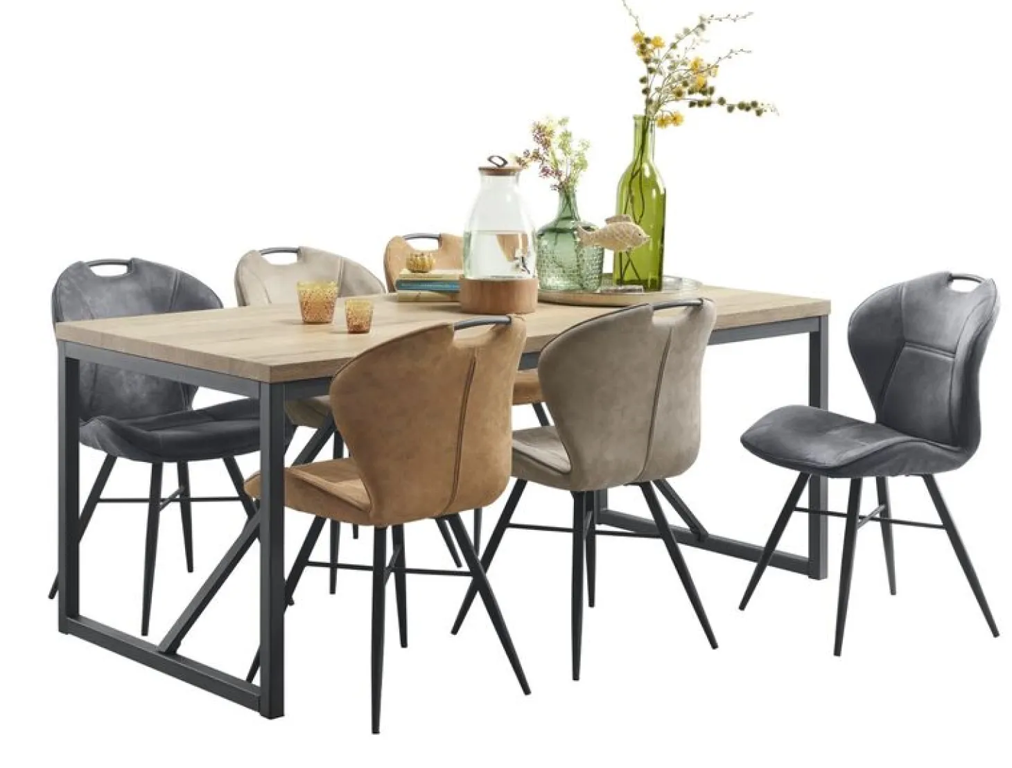 Eetkamerstoel Loana Microvezel taupe