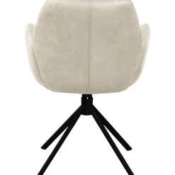 Eetkamerstoel Loranzo Draaibaar microvezel beige