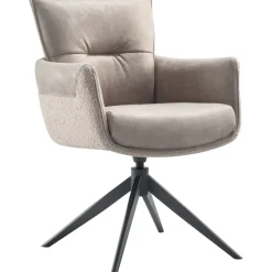 Eetkamerstoel Mirandola Draaibaar microleder beige