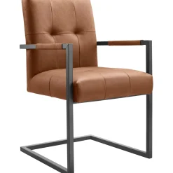 Eetkamerstoel Oro Met armleuning microleder bruin