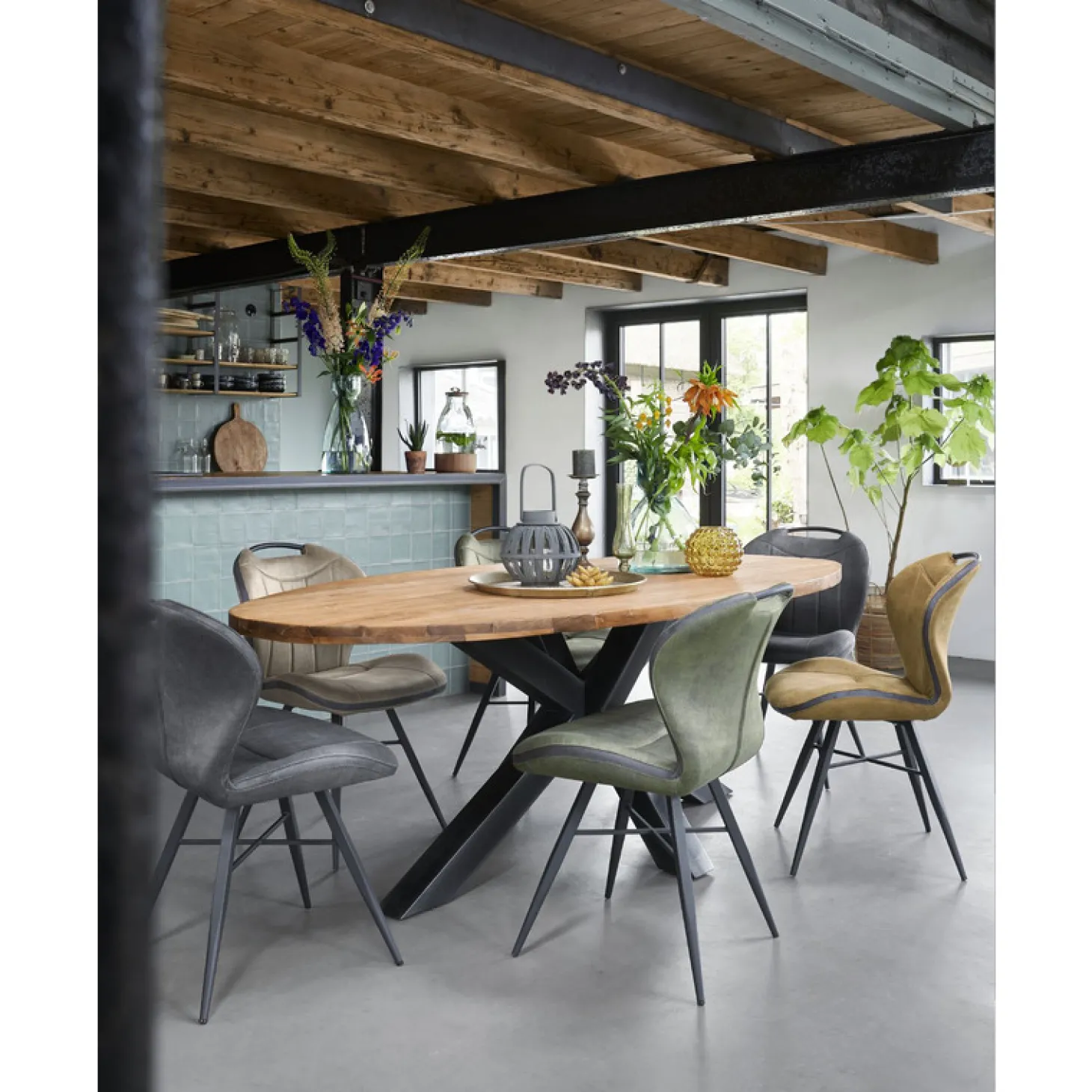 Eetkamerstoel Tantini Microvezel cognac
