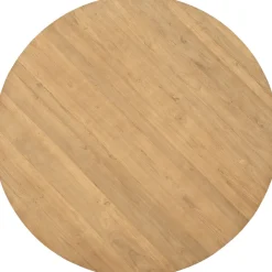 Eettafel Aska Teak 130 cm rond naturel brushed