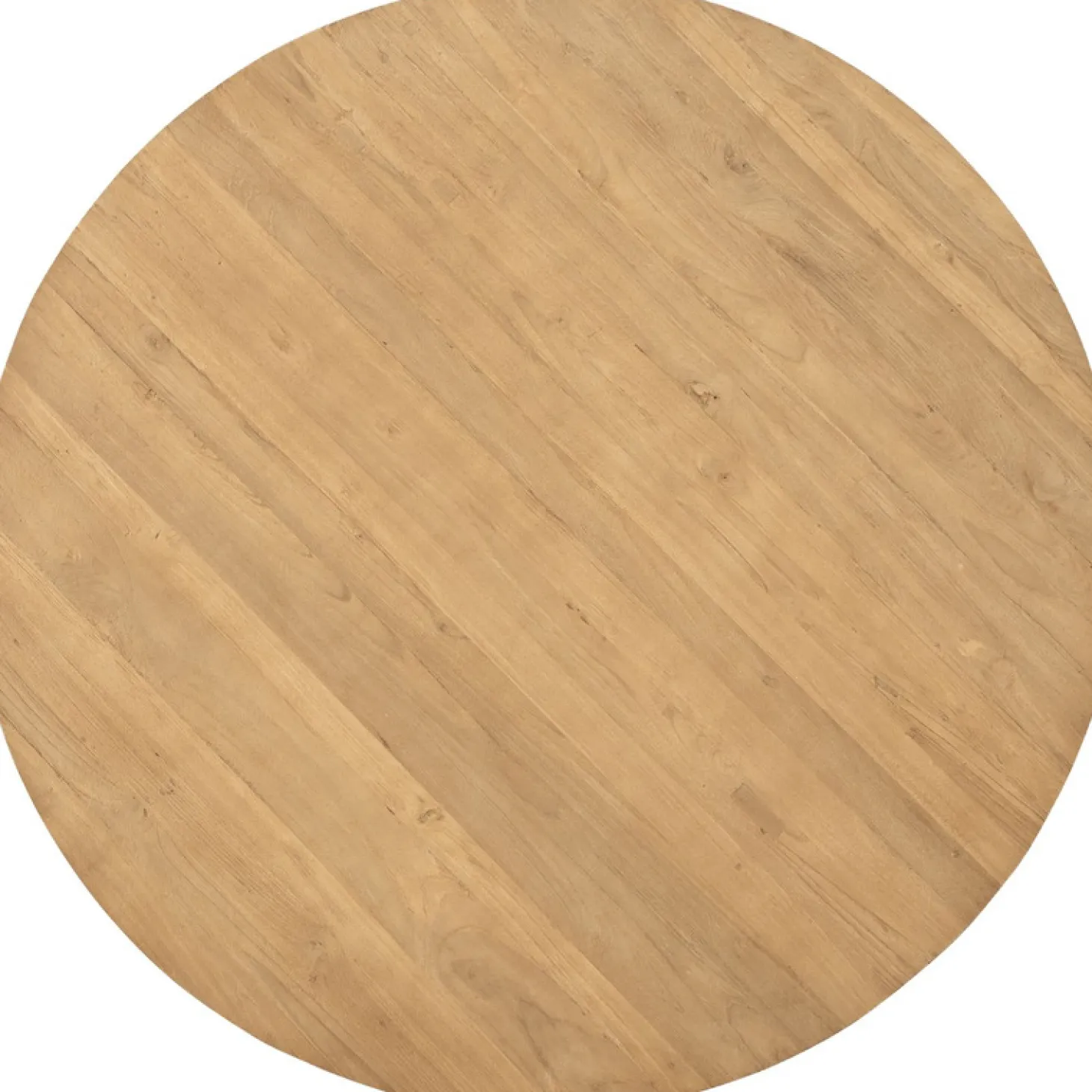 Eettafel Aska Teak 130 cm rond naturel brushed