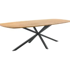 Eettafel Aska Teak 220x100 cm Deens ovaal naturel brushed
