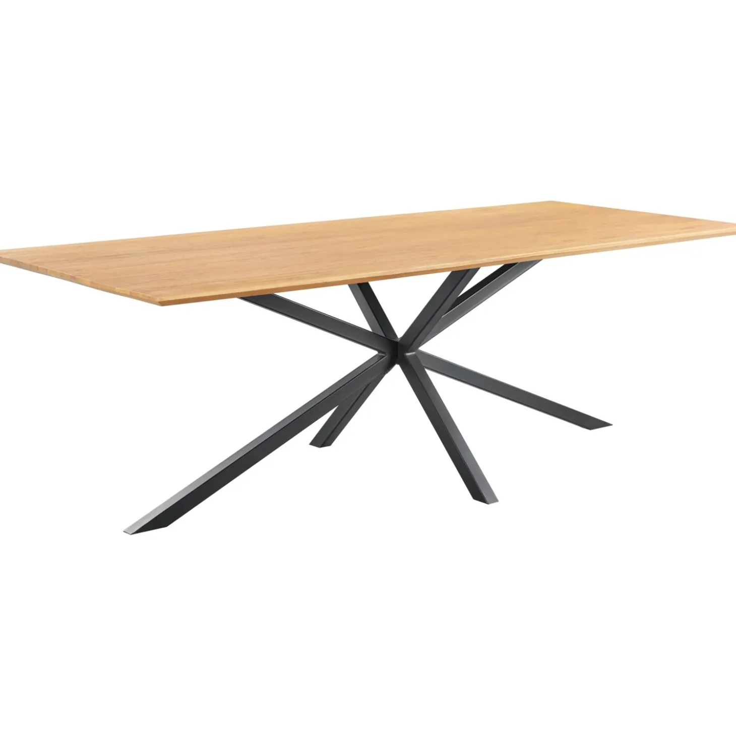 Eettafel Aska Teak 200x95 cm rechthoekig naturel brushed
