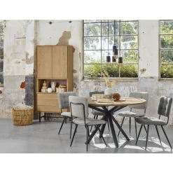 Eettafel Belvio Rond 140 light oak fineer