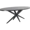 Eettafel Mascaro 220x120 cm ovaal zwart