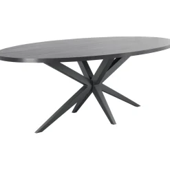Eettafel Mascaro 220x120 cm ovaal zwart