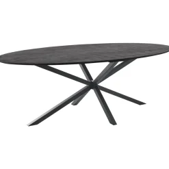 Eettafel Piastra 230x115 cm ovaal zwart