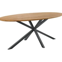 Eettafel Romaro Teakhout 240x120 cm ovaal mix rough