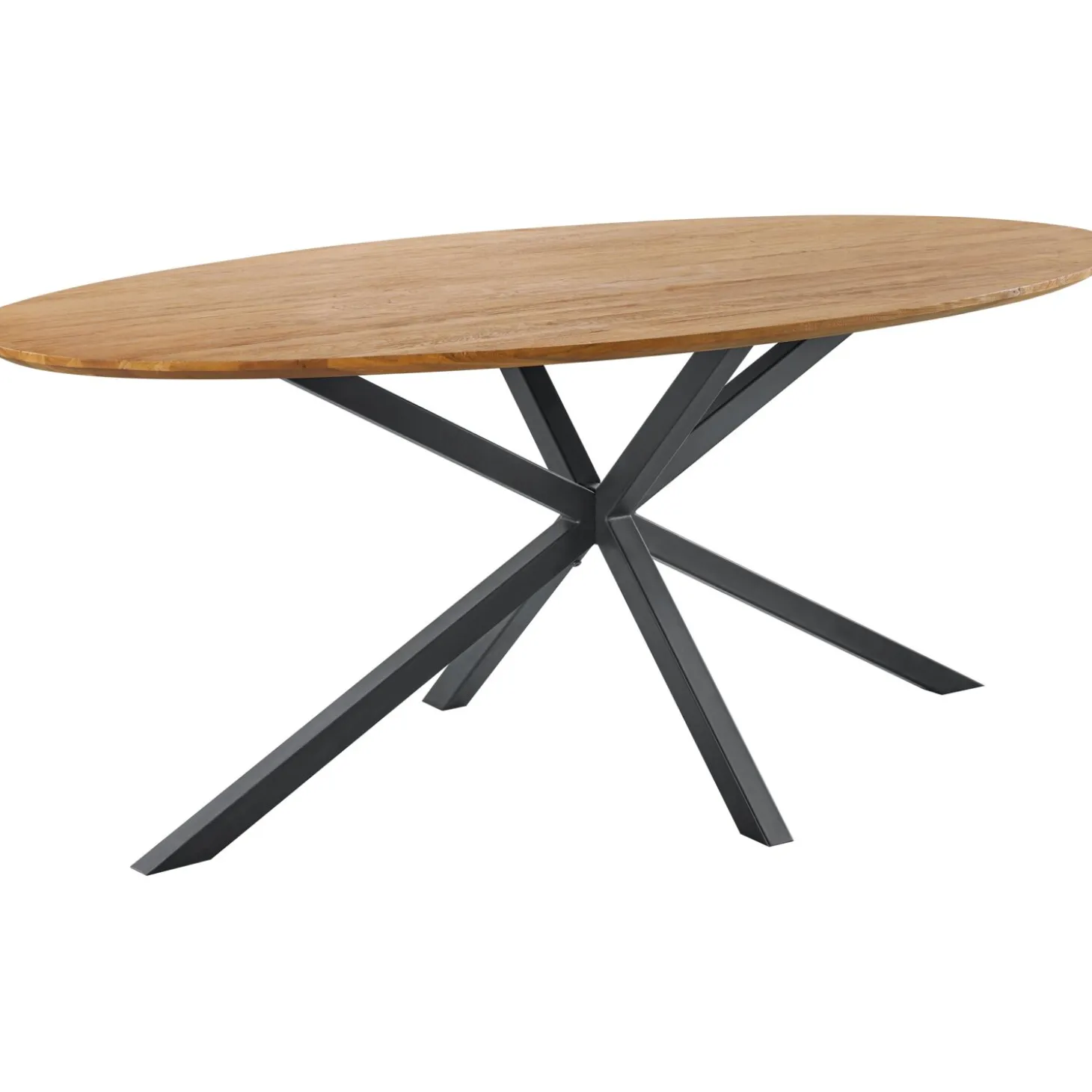 Eettafel Romaro Teakhout 240x120 cm ovaal mix rough