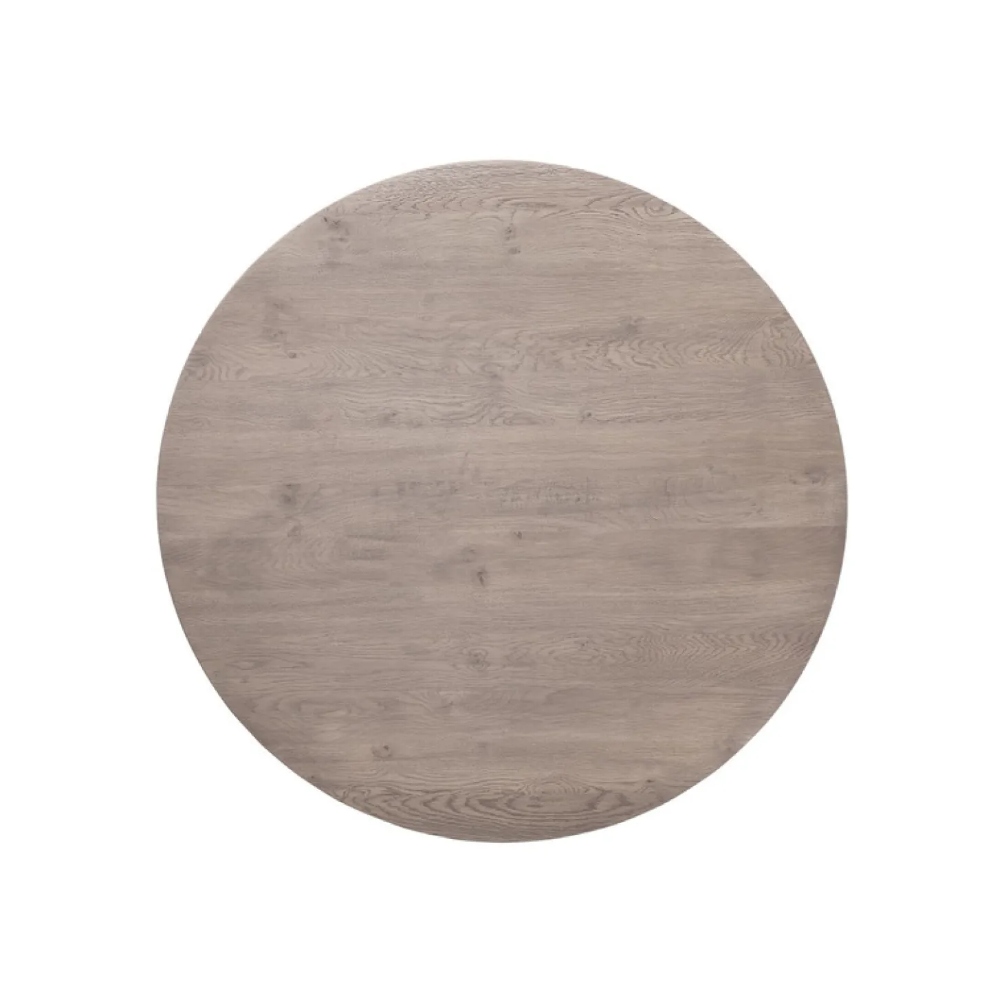 Eettafel Tavolo Eikenhout 130 cm rond lichtgrijs