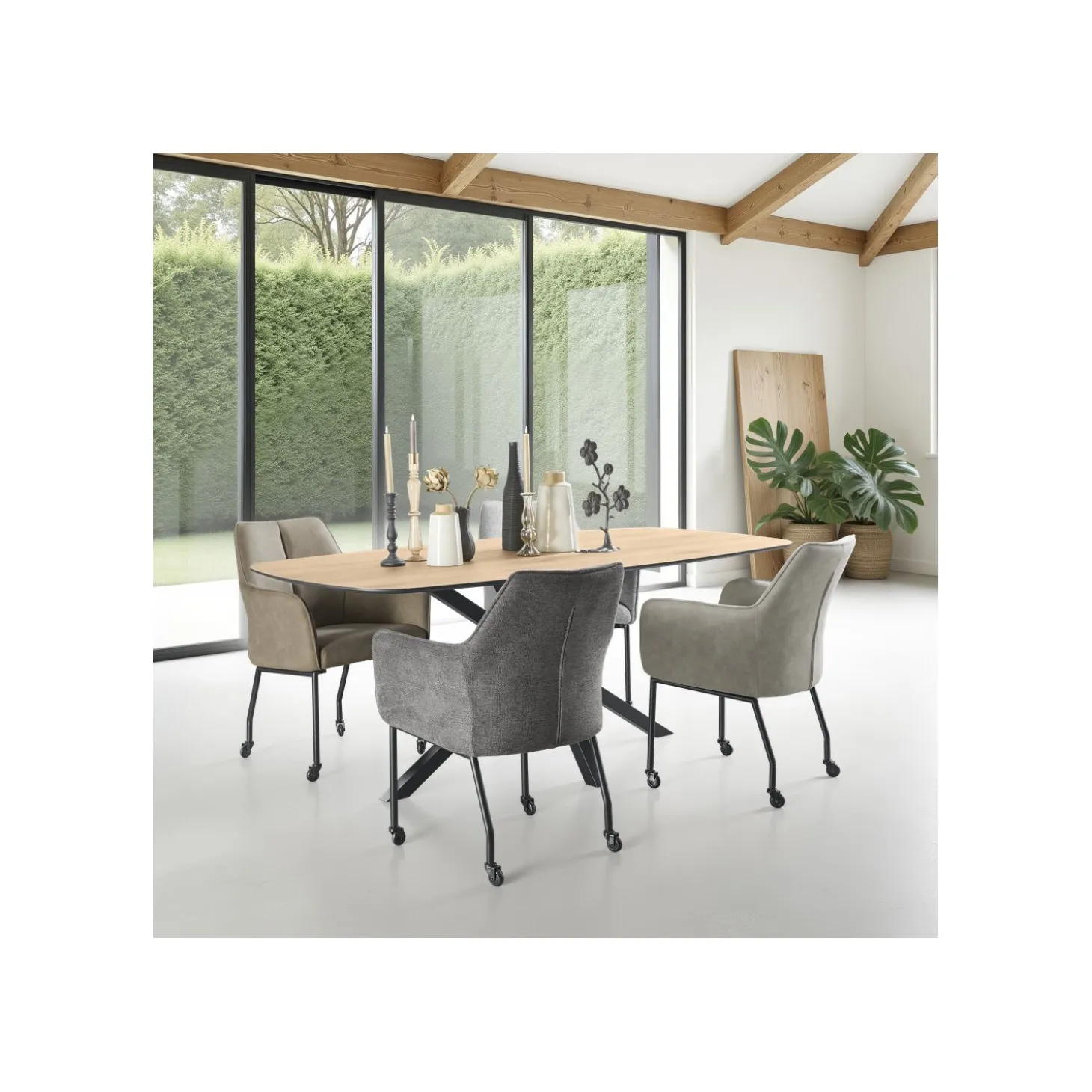 Eettafel Tesino 240x110 cm Deens ovaal