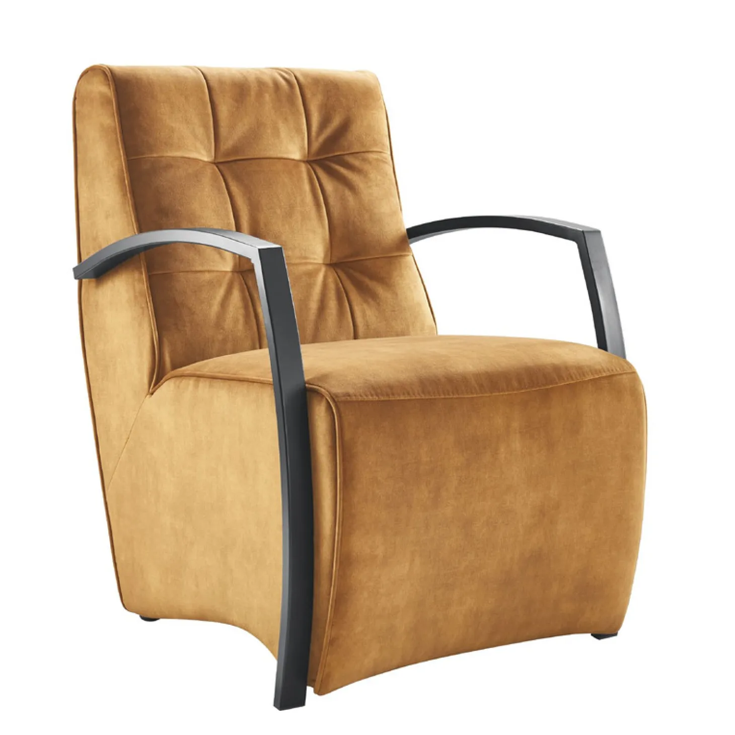 Fauteuil Metal Cognac