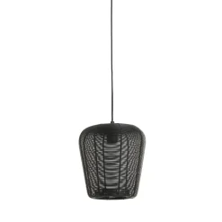 Hanglamp Barzio Mat zwart rond 23cm 1-lichts