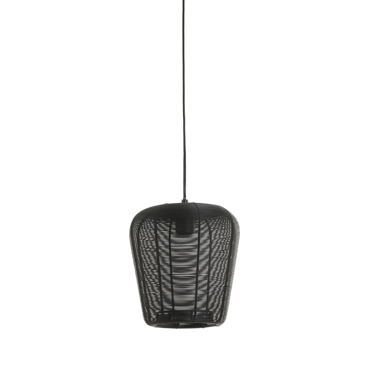 Hanglamp Barzio Mat zwart rond 23cm 1-lichts