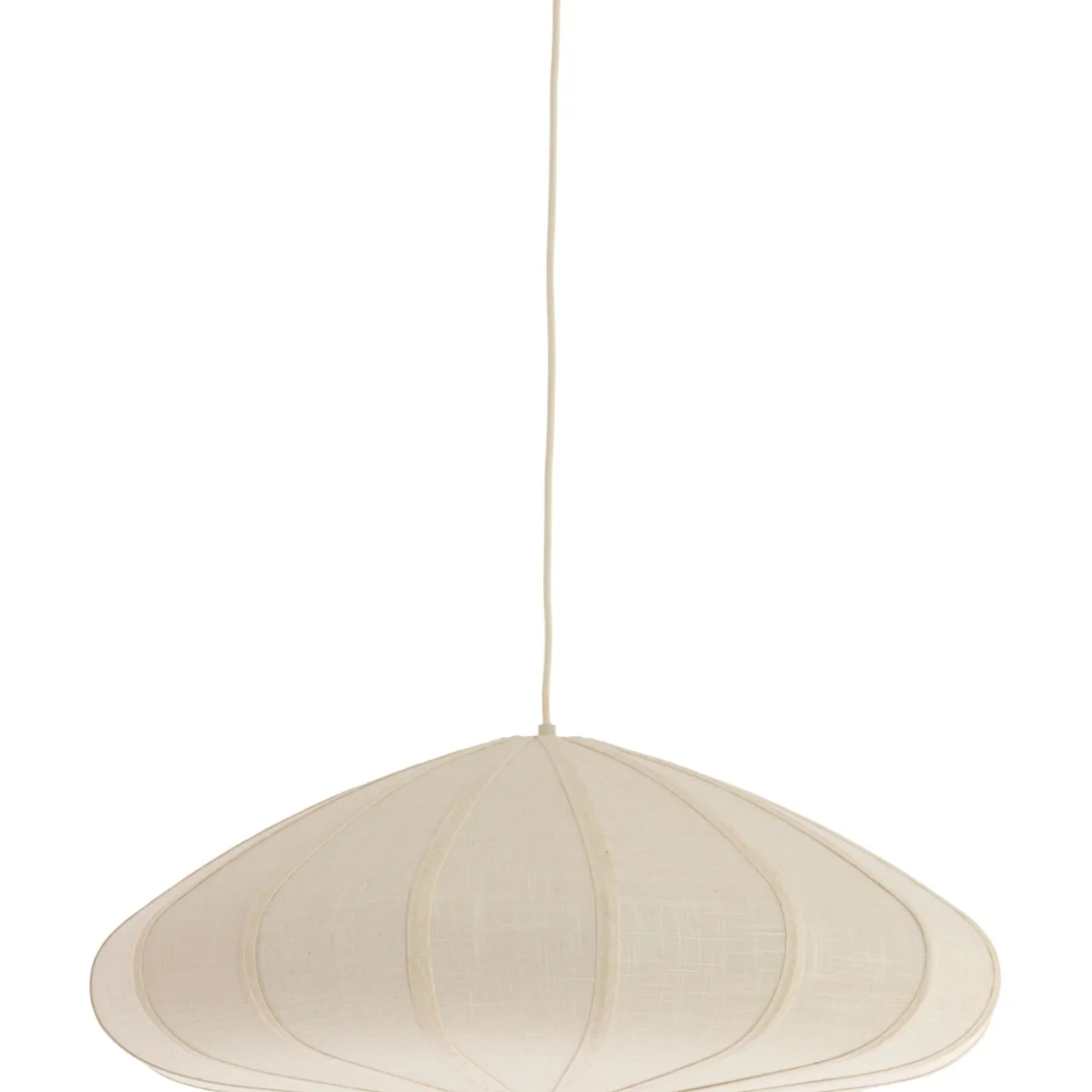 Hanglamp Cantilupo L wit linnen 1-lichts