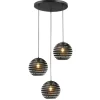 Hanglamp Fiorenza Ø 30 cm zwart staal 3-lichts