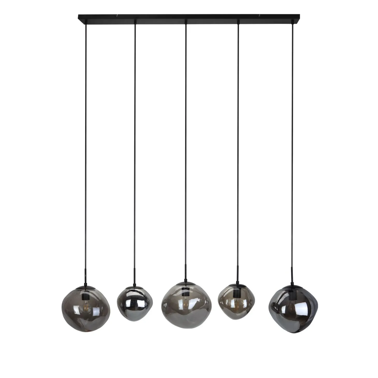 Hanglamp Macato Zwart smoke glas 5-lichts