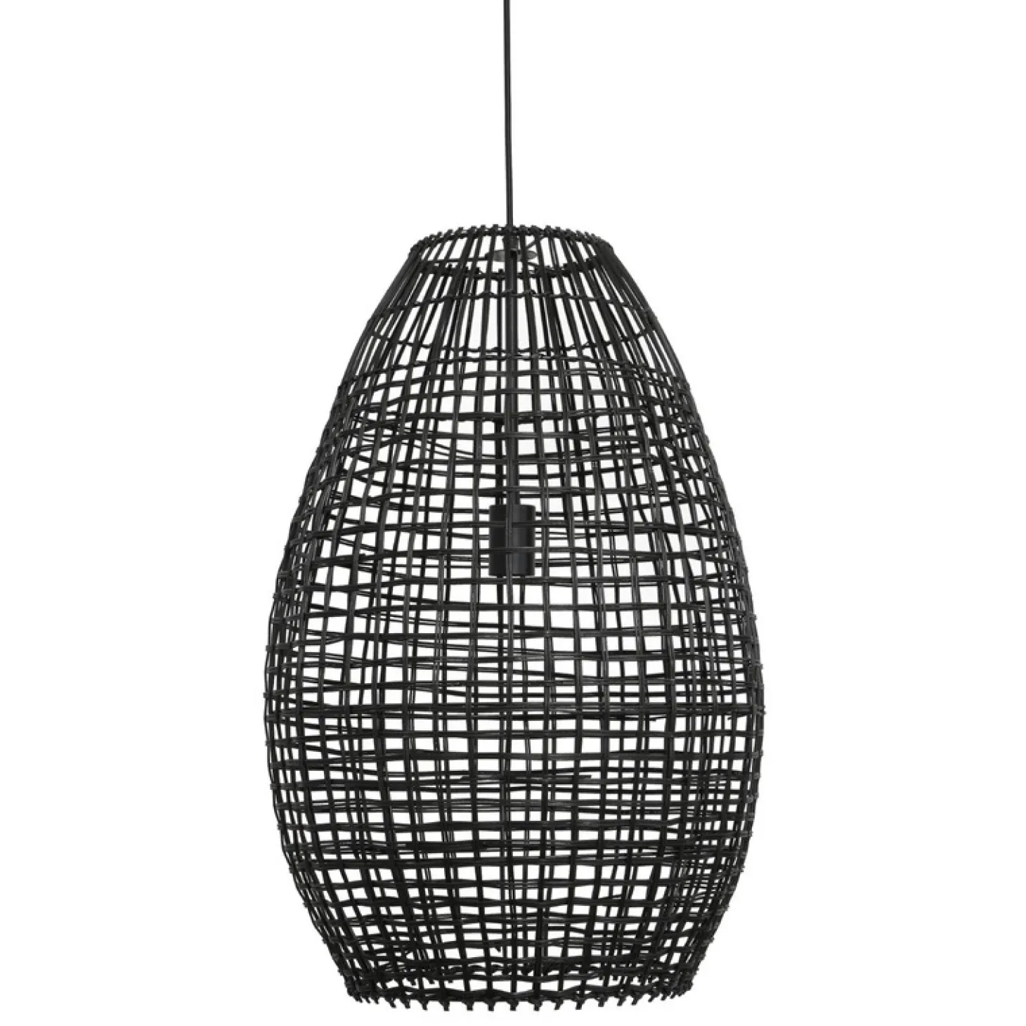 Hanglamp Orcia Rond 46 cm rotan zwart
