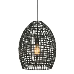 Hanglamp Orcia Rond 40 cm rotan zwart