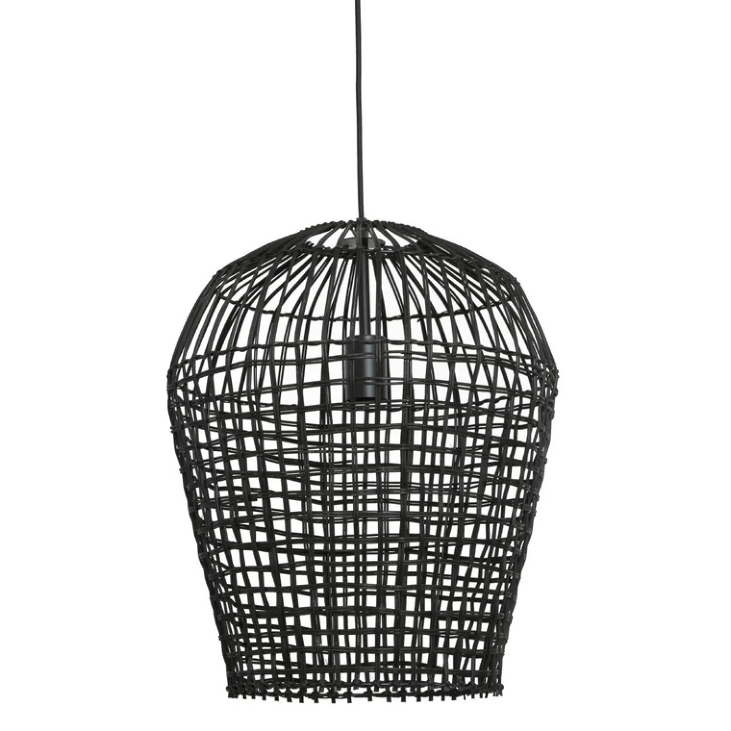 Hanglamp Scarperio Rond 40 cm rotan zwart