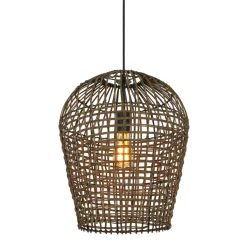 Hanglamp Scarperio Rond 40 cm rotan bruin